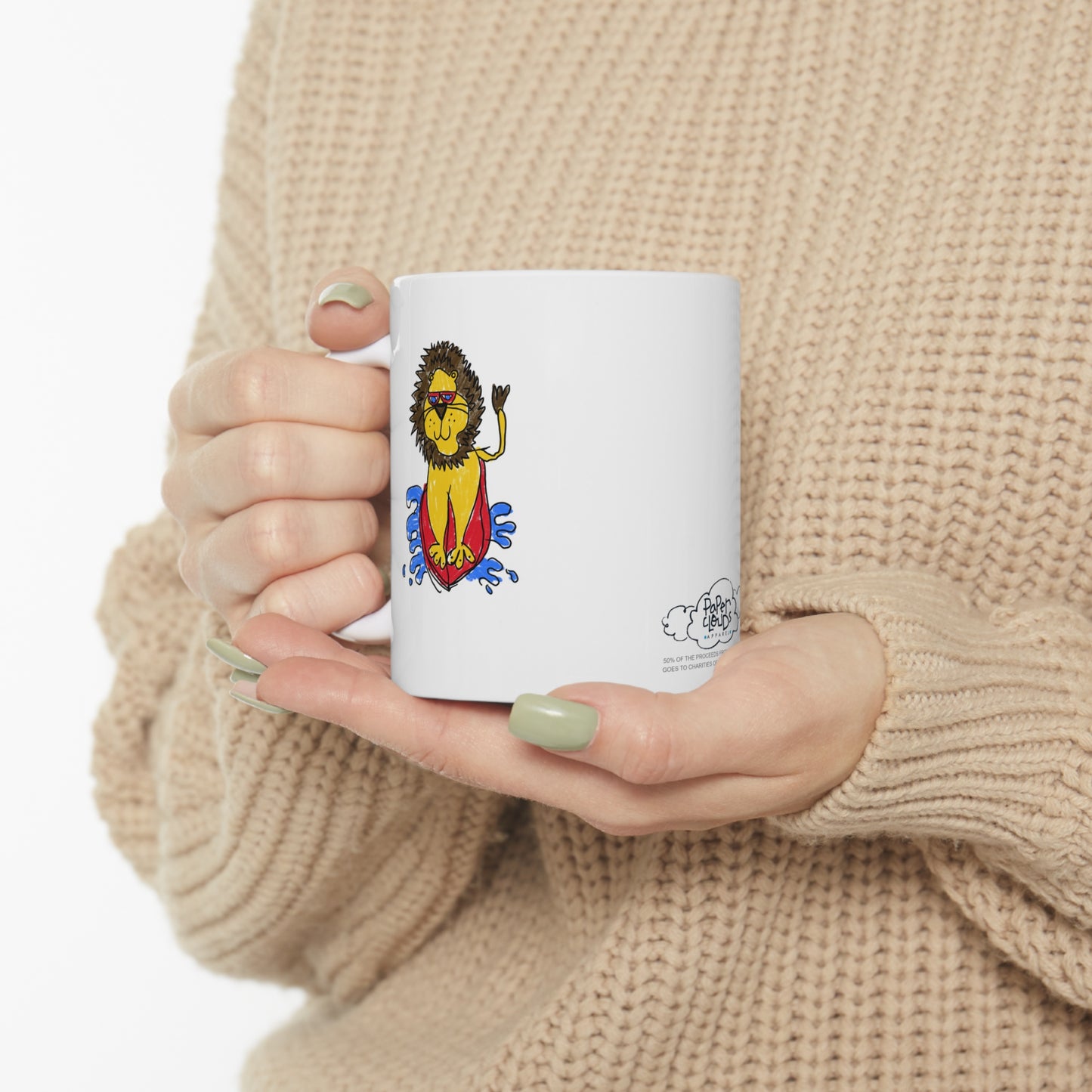 Surf Lion Ceramic Mug 11oz