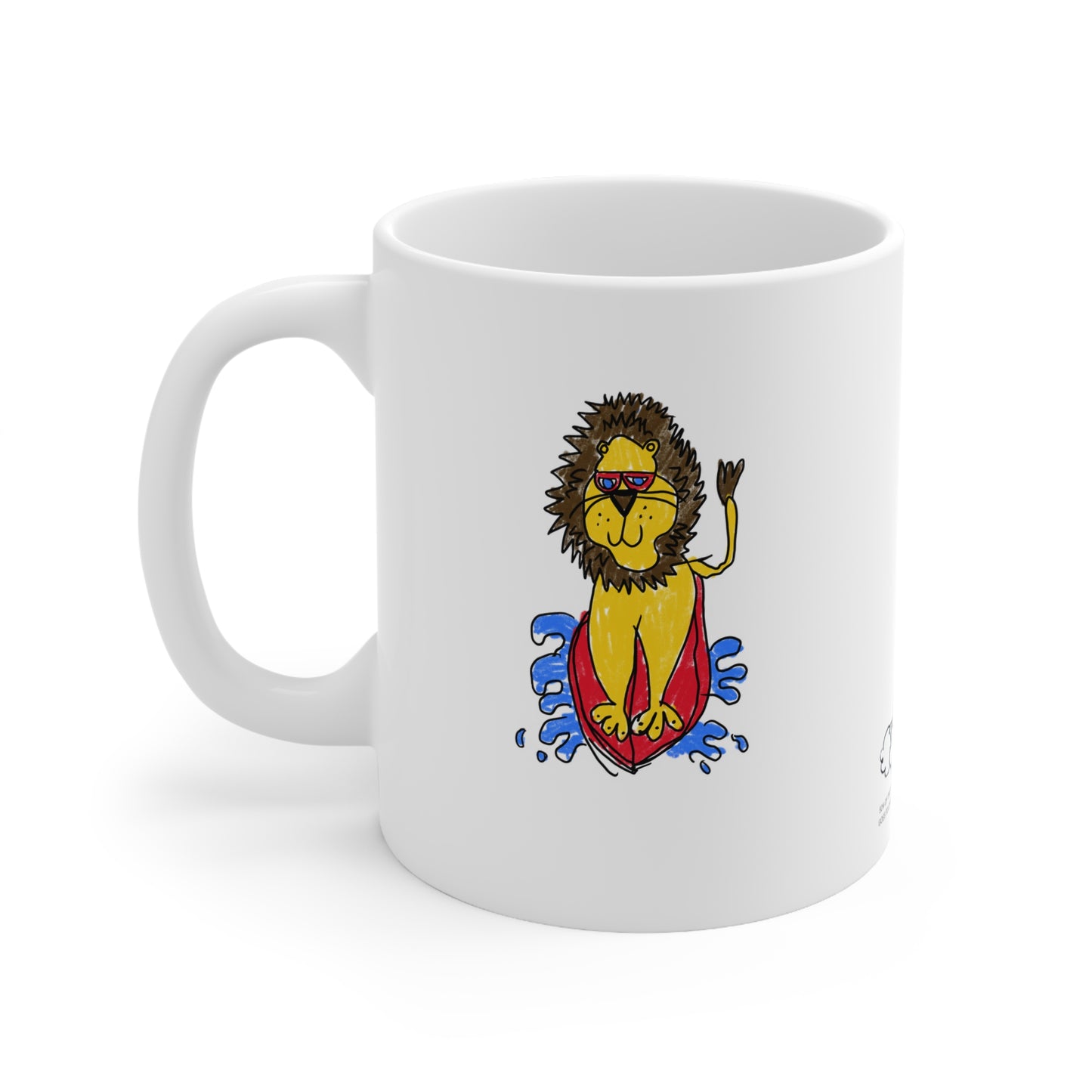 Surf Lion Ceramic Mug 11oz