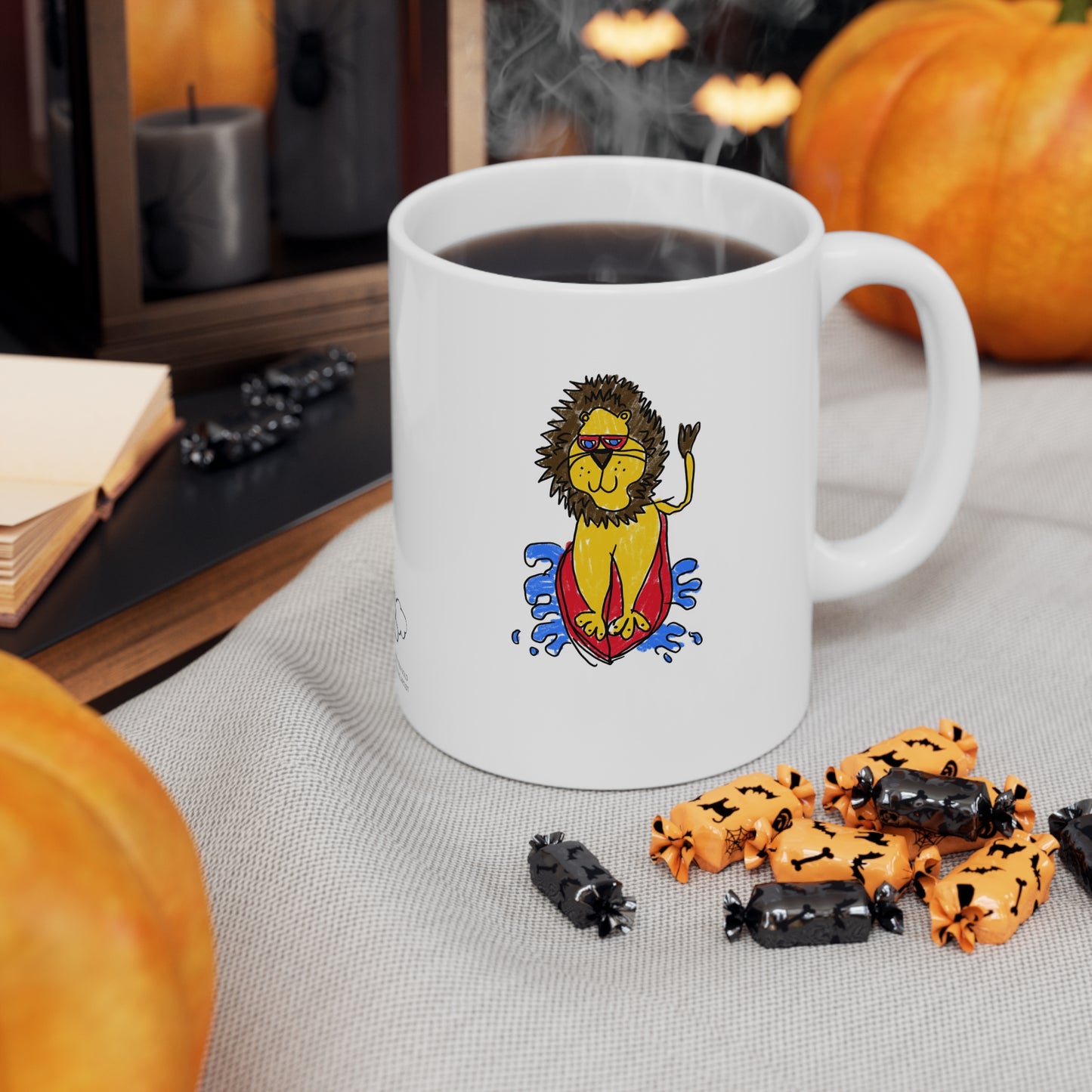 Surf Lion Ceramic Mug 11oz