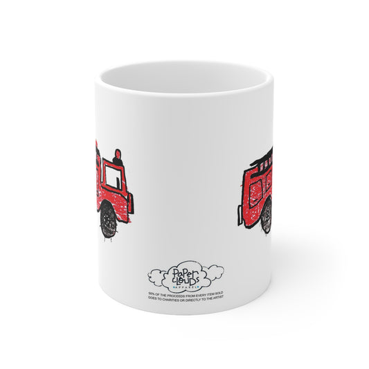 Fire Truck Ceramic Mug 11oz