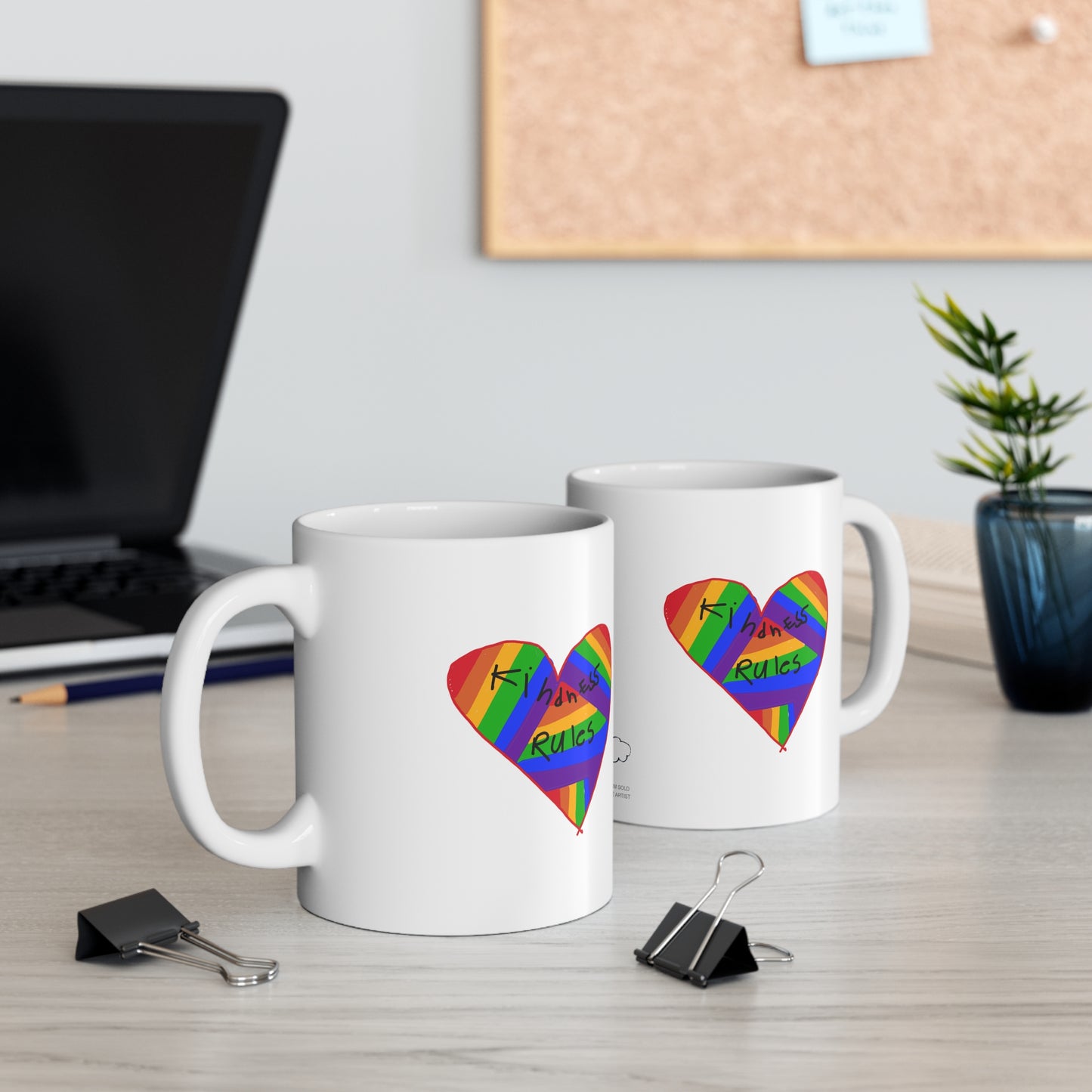 Kindness Rules Coffee Mug - Ruby's Rainbow