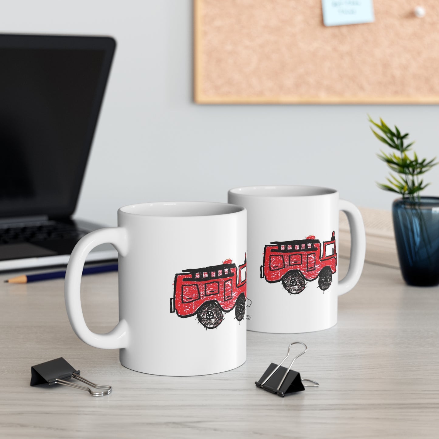 Fire Truck Ceramic Mug 11oz