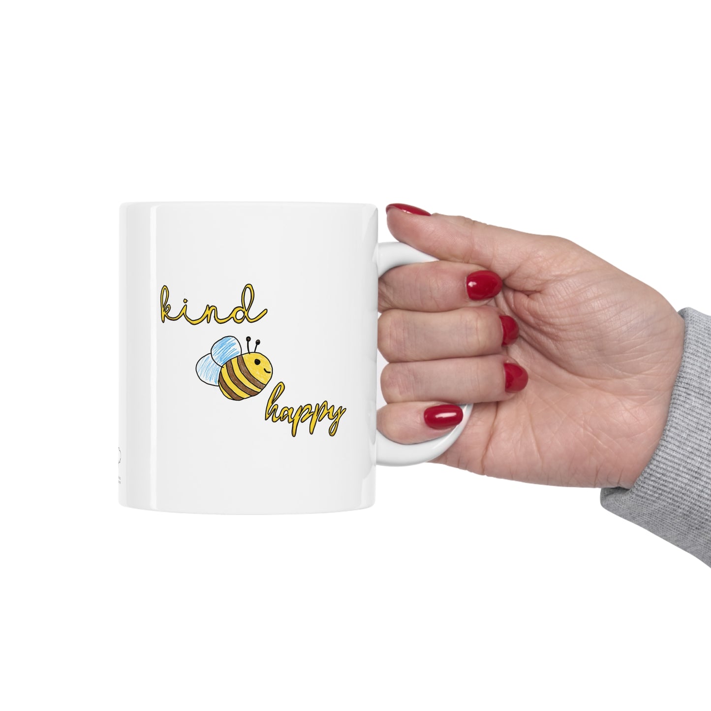 Bee Kind, Bee Happy 11oz Mug - Supporting Camp Kostopulos