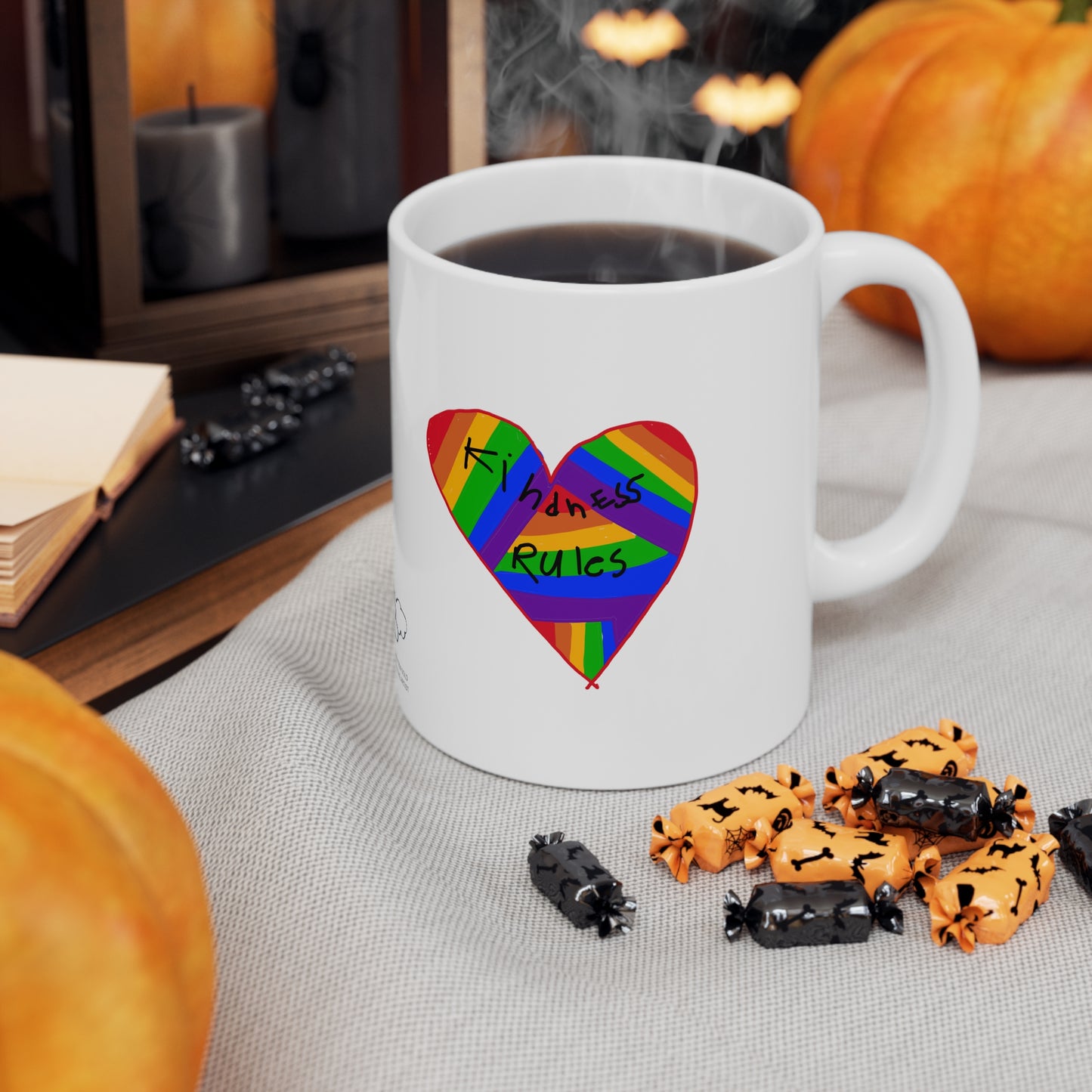 Kindness Rules Coffee Mug - Ruby's Rainbow