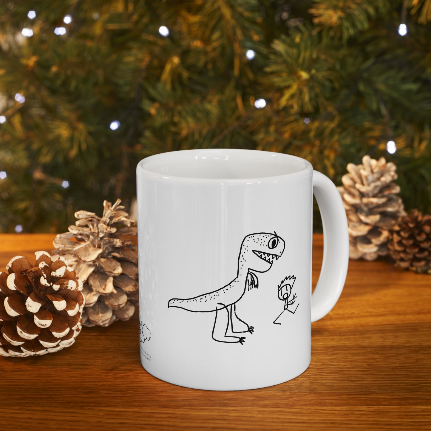 Dino Chase Ceramic Mug 11oz