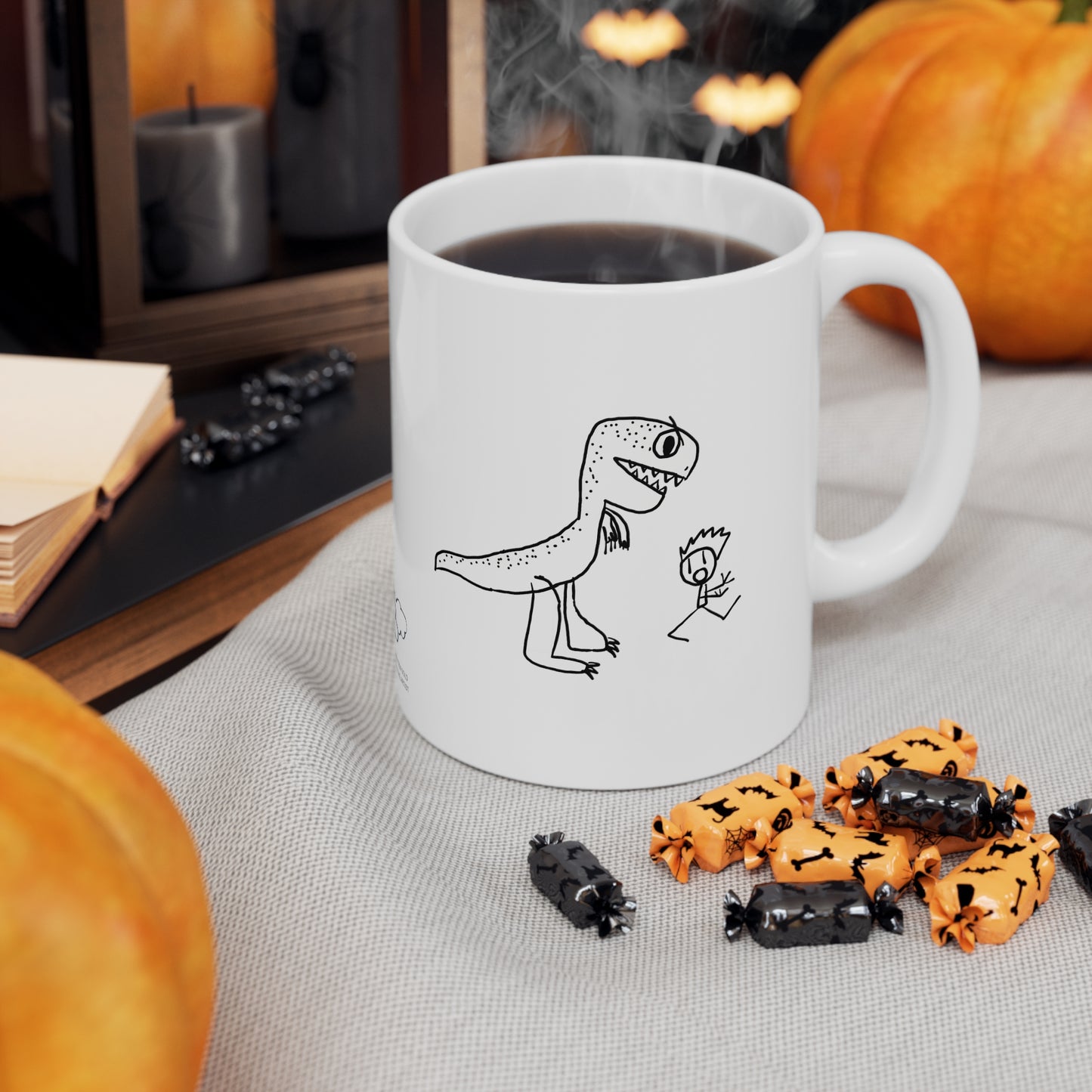 Dino Chase Ceramic Mug 11oz