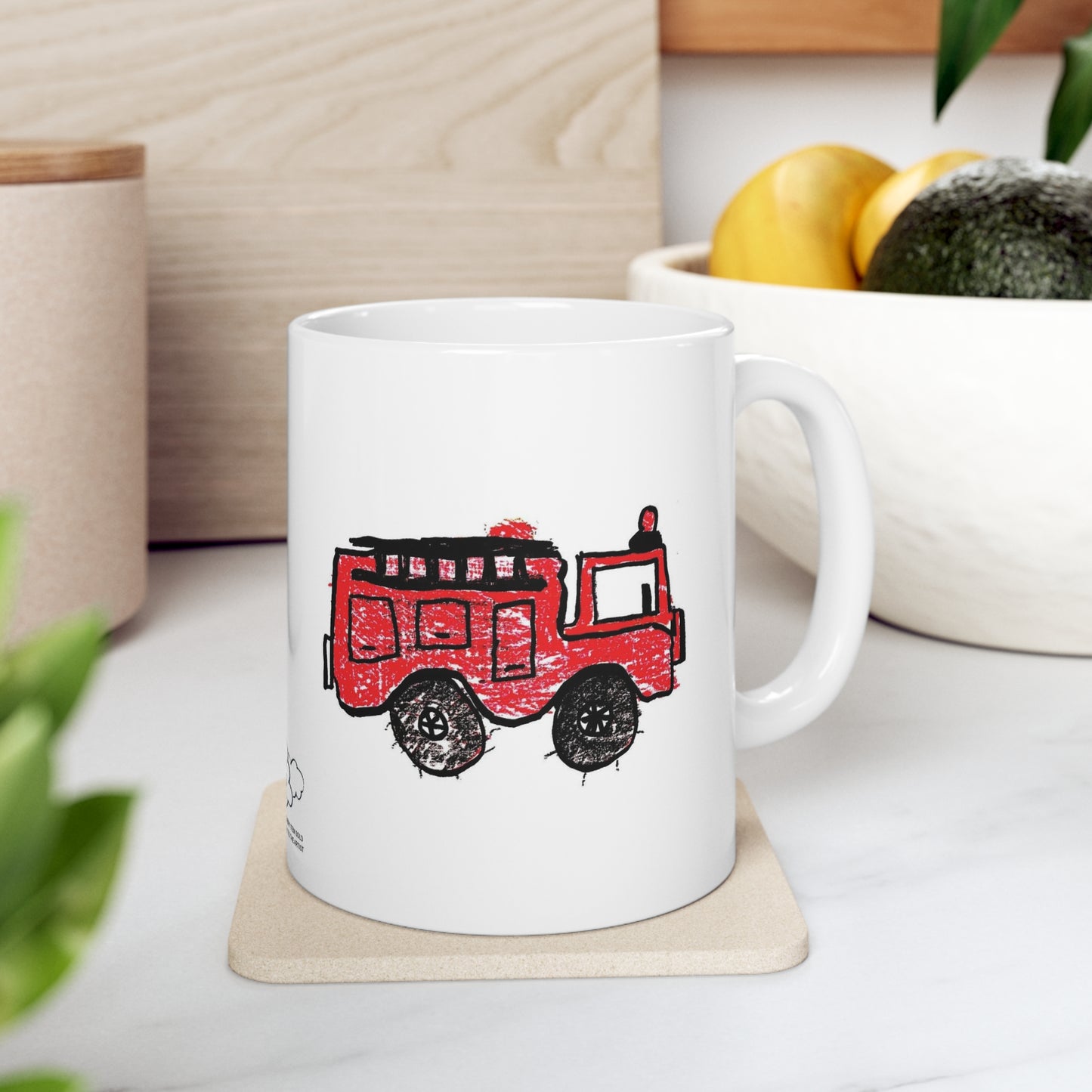 Fire Truck Ceramic Mug 11oz