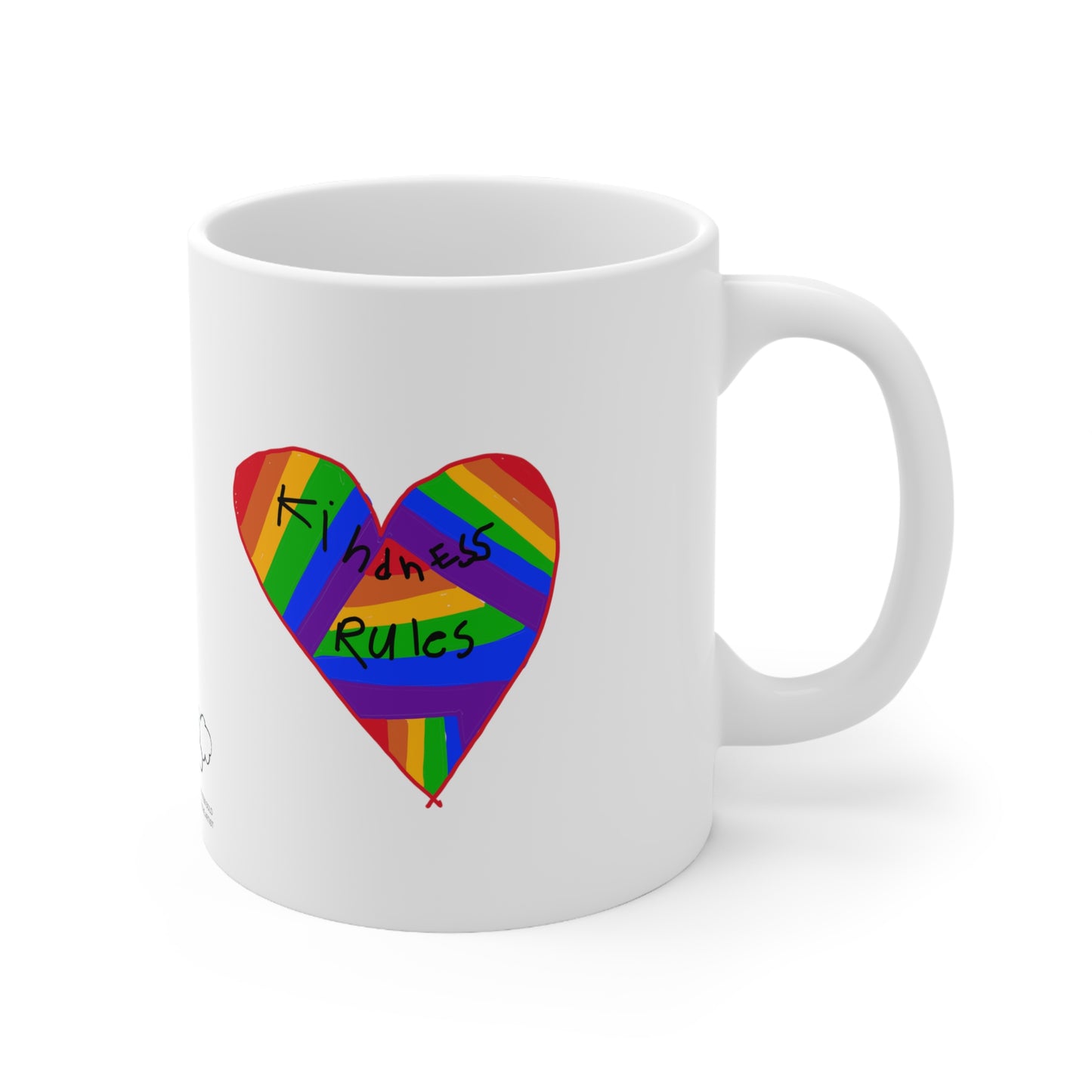 Kindness Rules Coffee Mug - Ruby's Rainbow