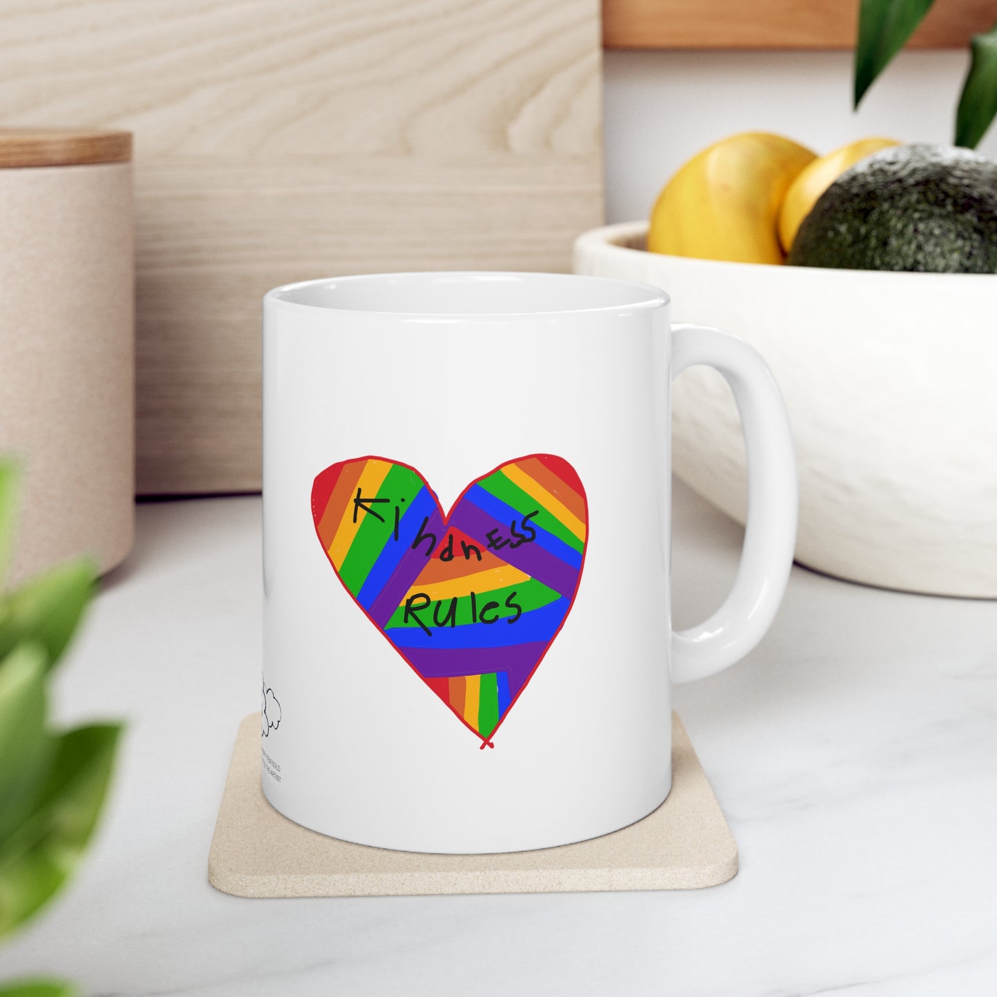 Kindness Rules Coffee Mug - Ruby's Rainbow