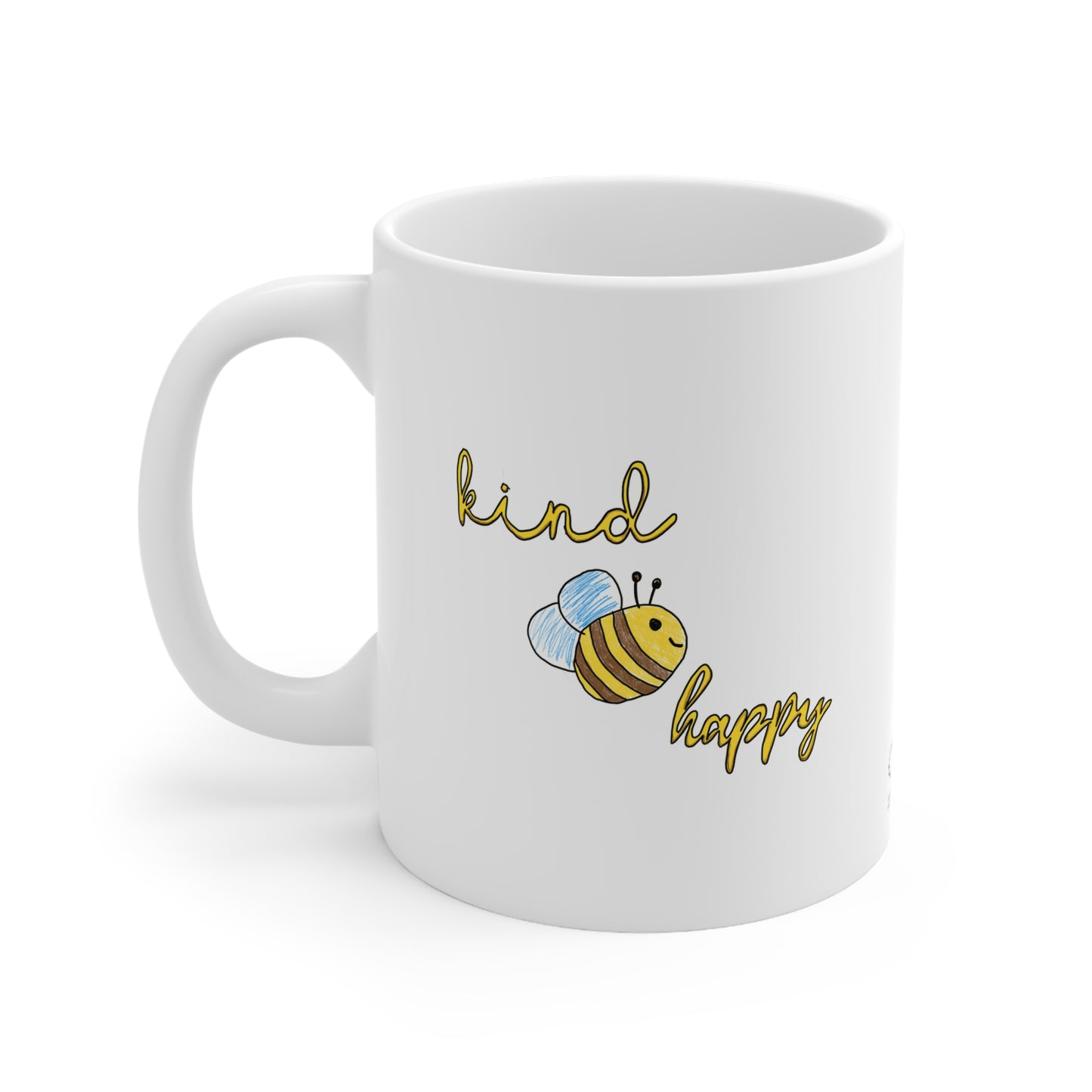 Bee Kind, Bee Happy 11oz Mug - Supporting Camp Kostopulos
