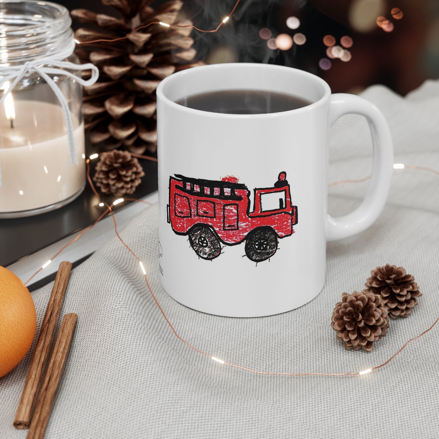 Fire Truck Ceramic Mug 11oz
