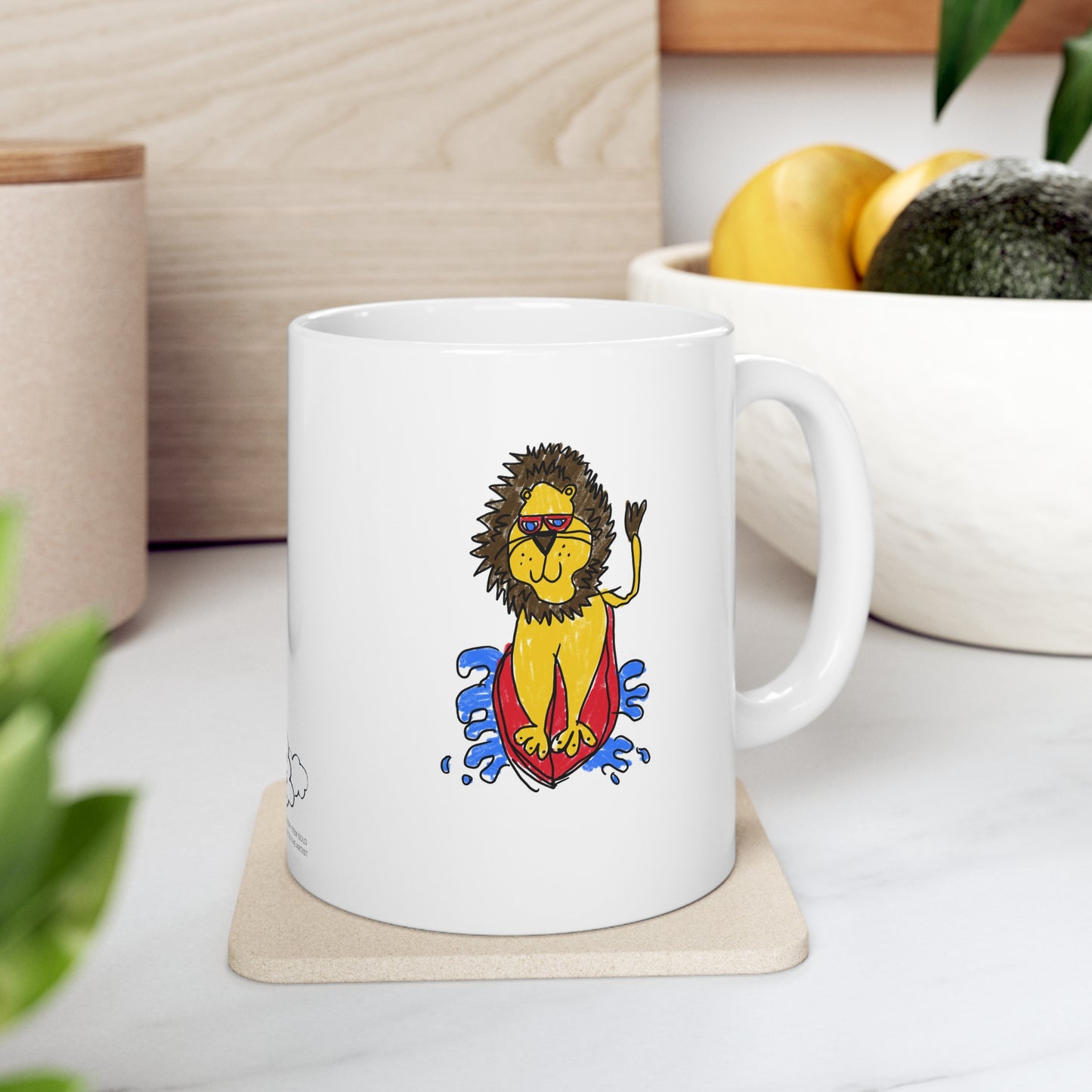 Surf Lion Ceramic Mug 11oz