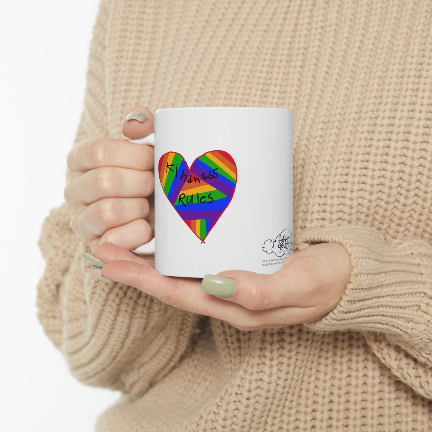 Kindness Rules Coffee Mug - Ruby's Rainbow