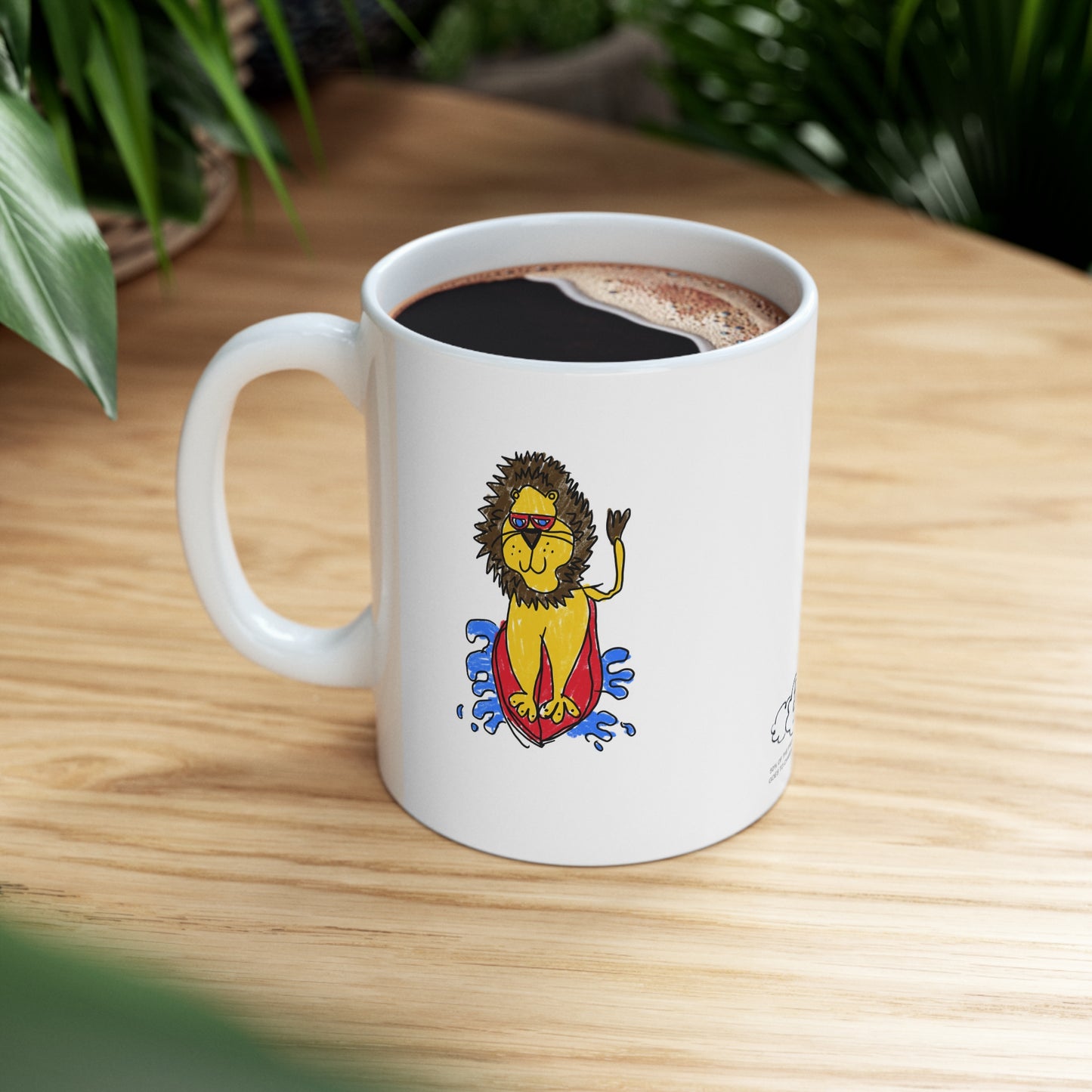 Surf Lion Ceramic Mug 11oz