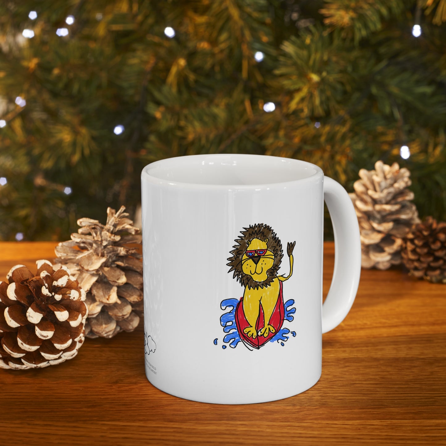 Surf Lion Ceramic Mug 11oz