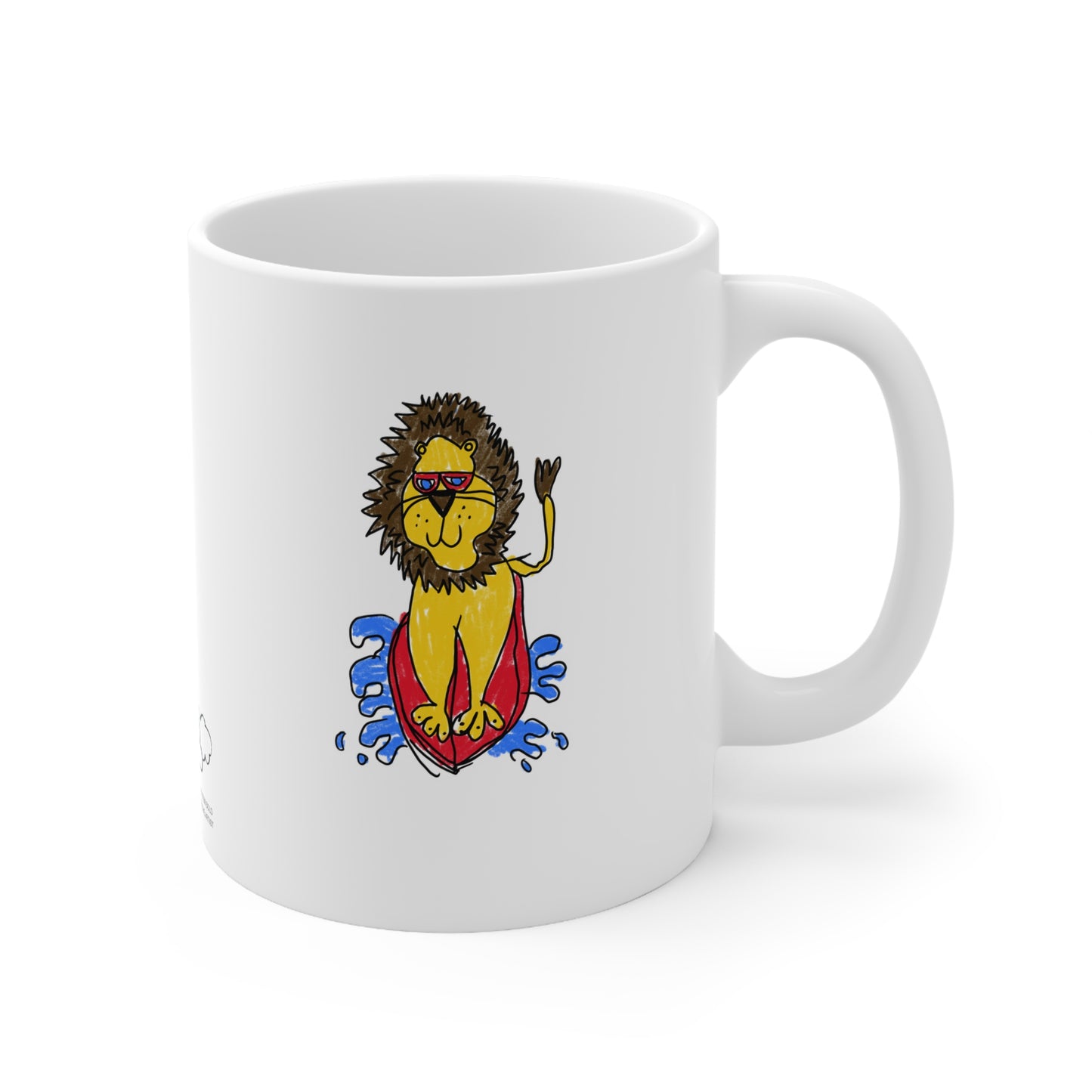Surf Lion Ceramic Mug 11oz