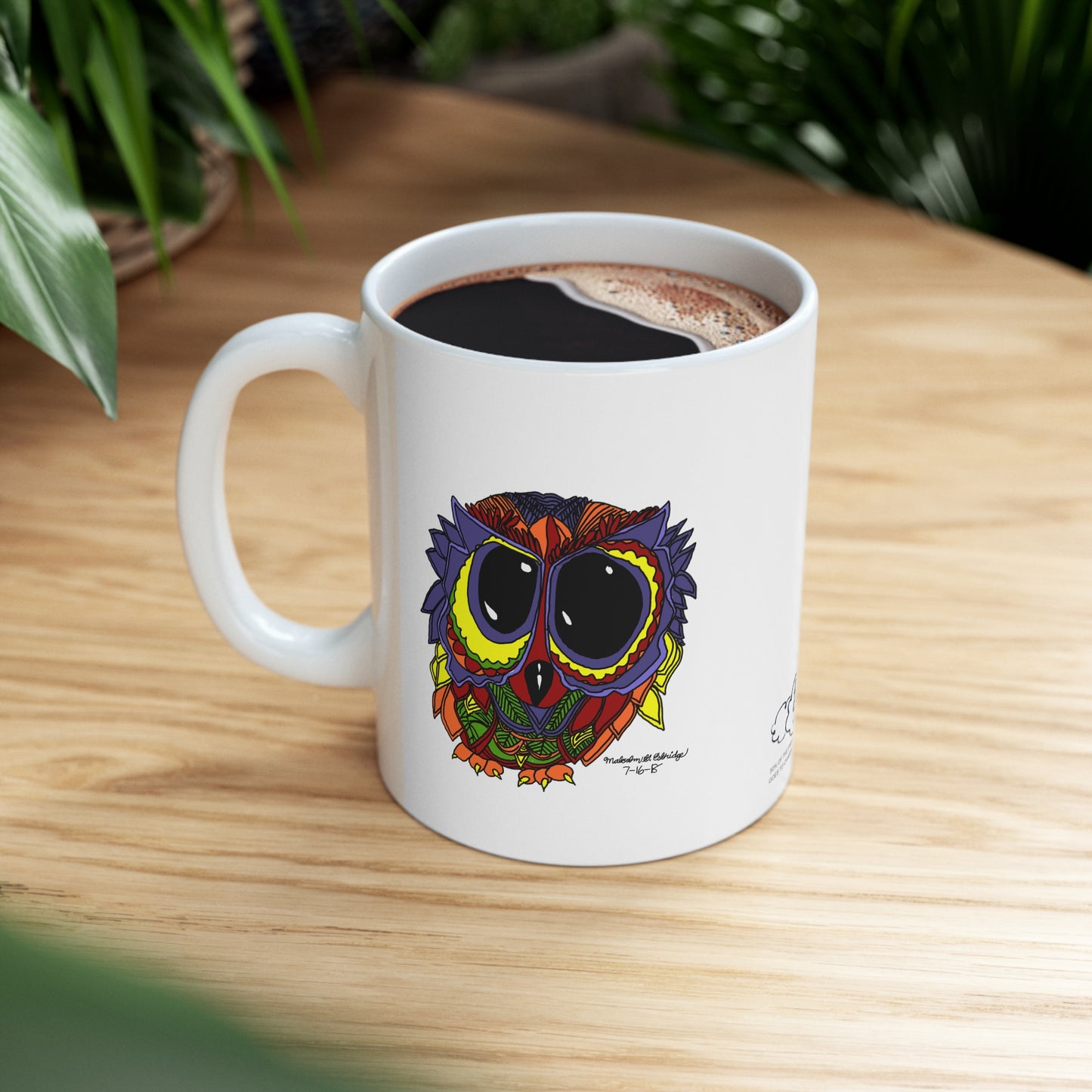 Malcolm's Owl Ceramic Mug 11oz
