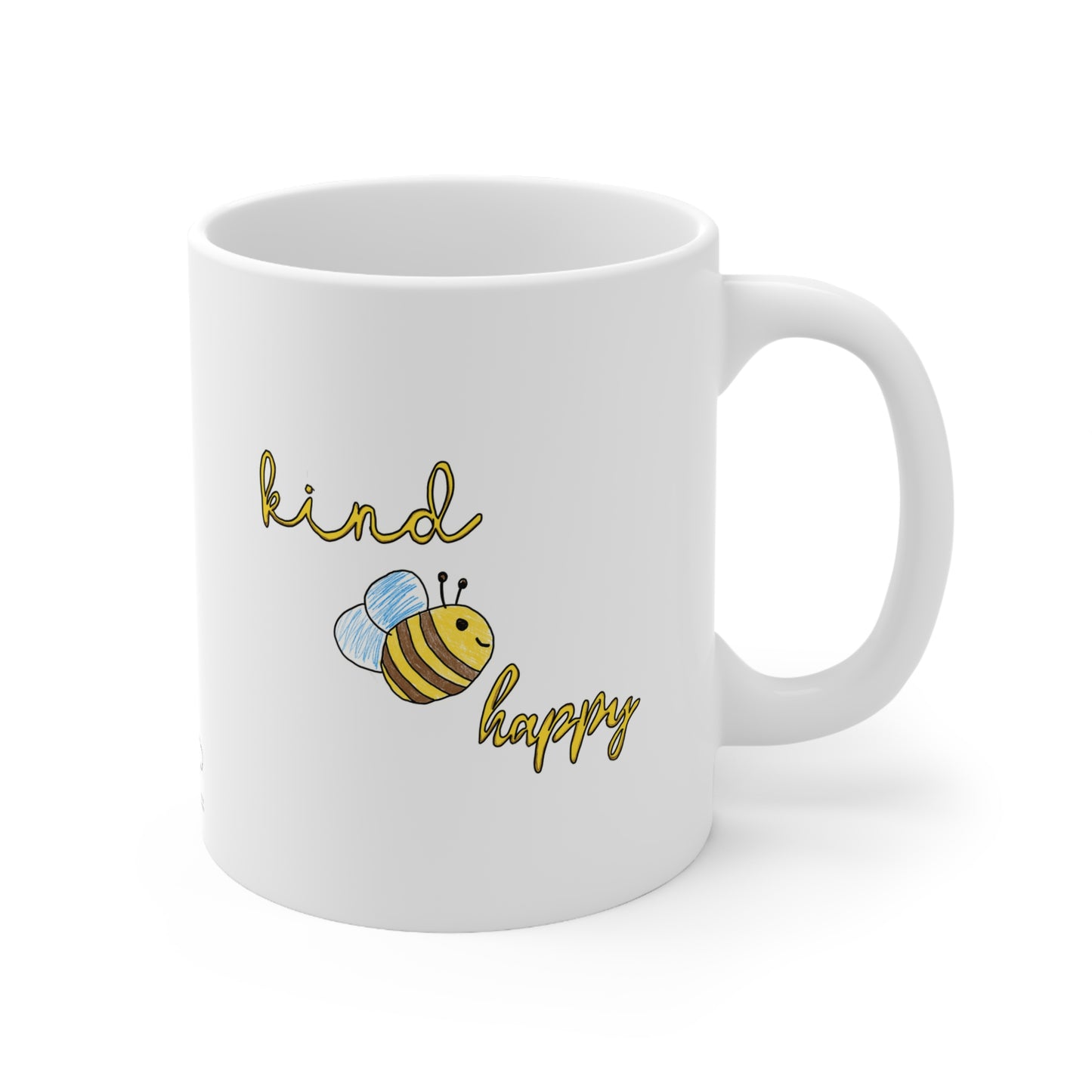 Bee Kind, Bee Happy 11oz Mug - Supporting Camp Kostopulos