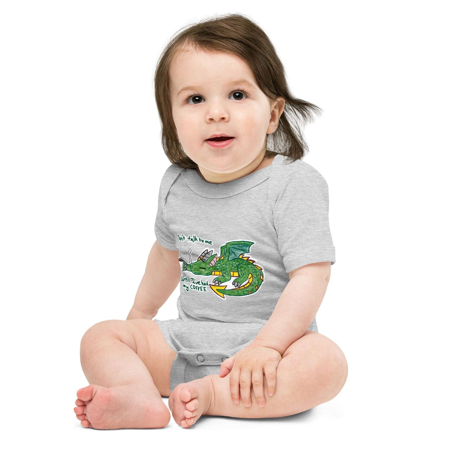 Coffee Dragon Baby short sleeve one piece