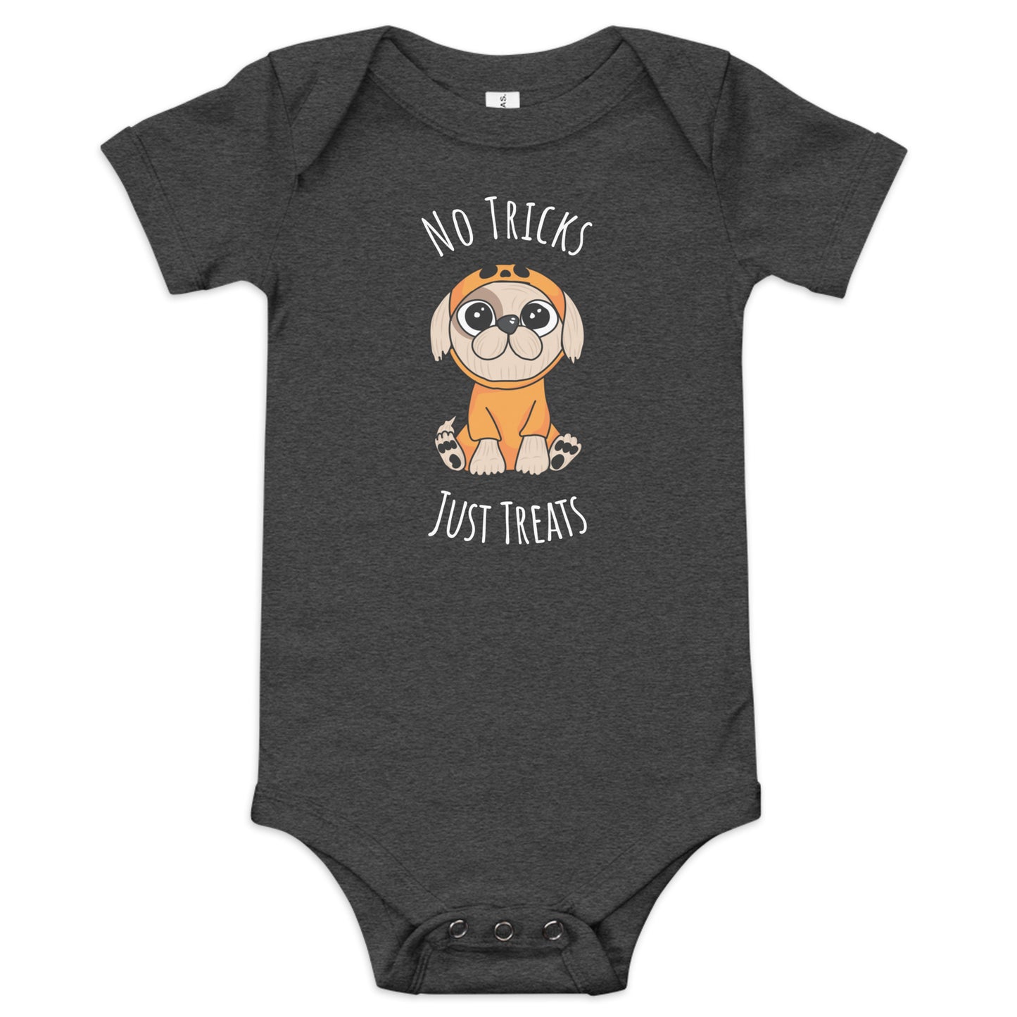 No Trucks Just Treats Pumpkin Dog Baby short sleeve one piece - Supporting Camp Kostopolus