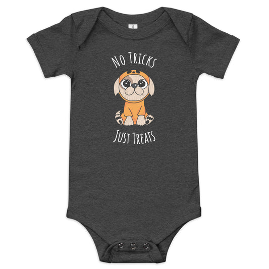 No Trucks Just Treats Pumpkin Dog Baby short sleeve one piece - Supporting Camp Kostopolus
