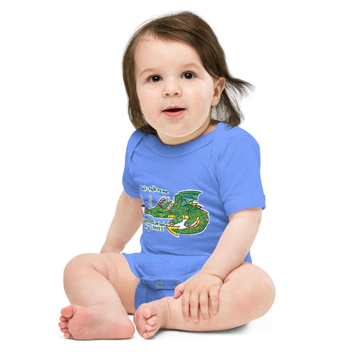 Coffee Dragon Baby short sleeve one piece