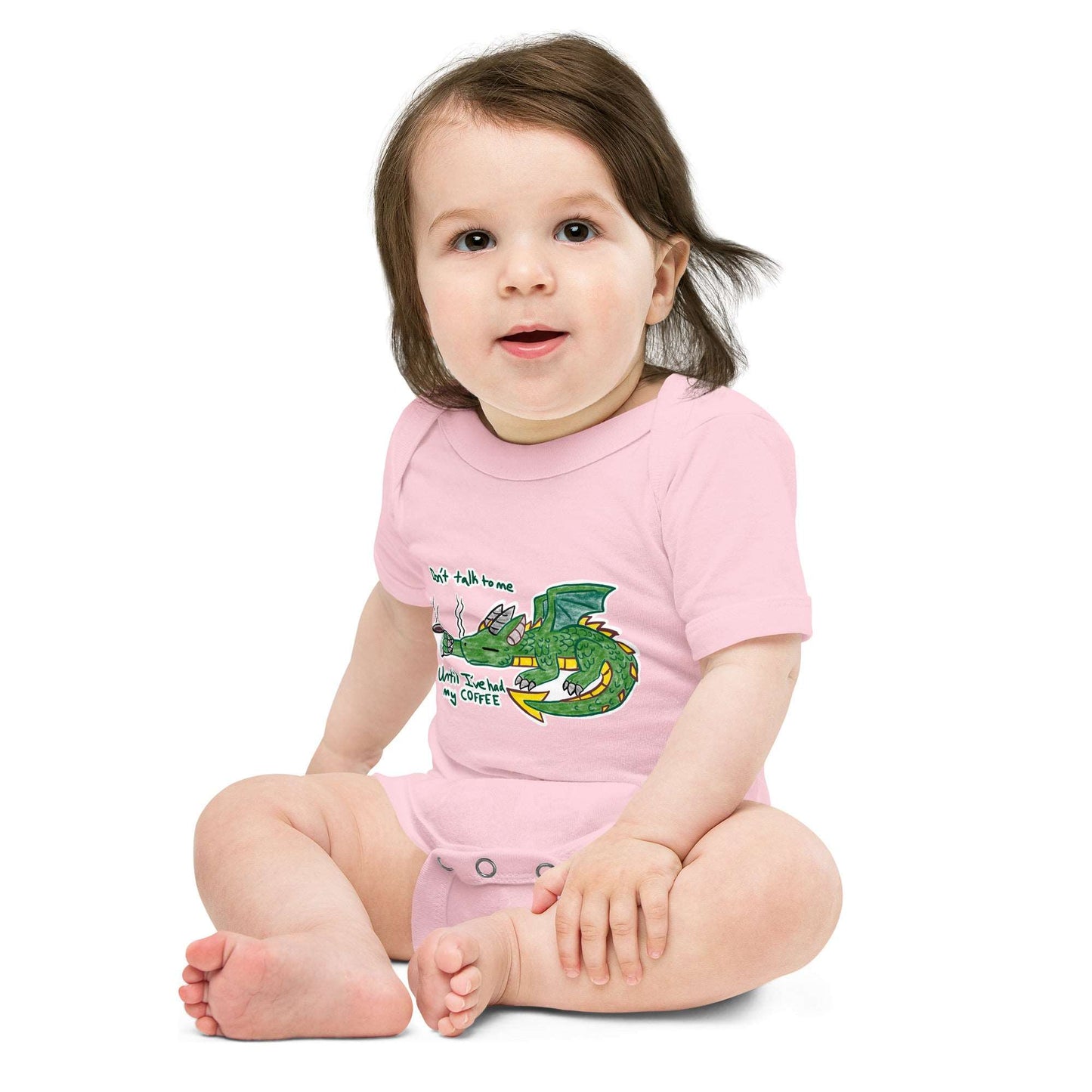 Coffee Dragon Baby short sleeve one piece