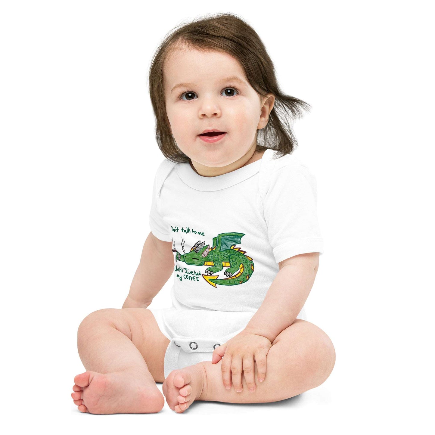 Coffee Dragon Baby short sleeve one piece