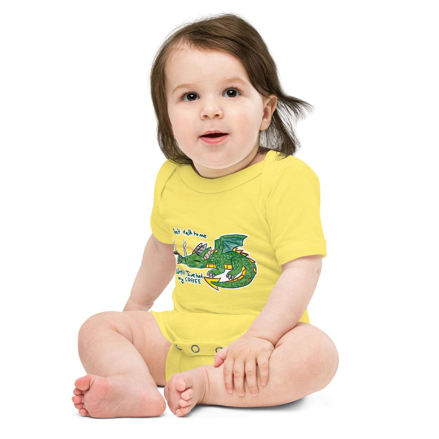 Coffee Dragon Baby short sleeve one piece
