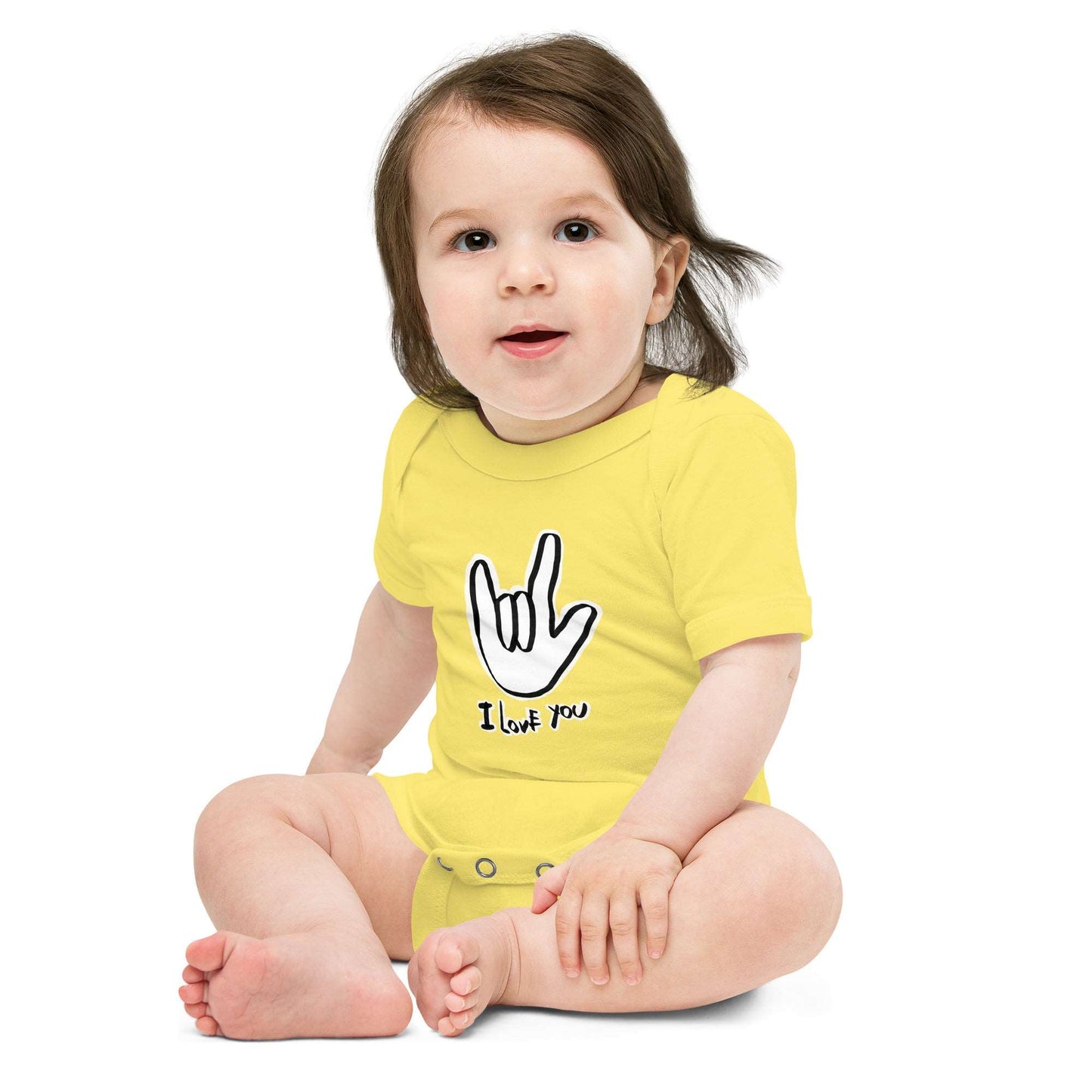 ASL I Love You Baby short sleeve one piece