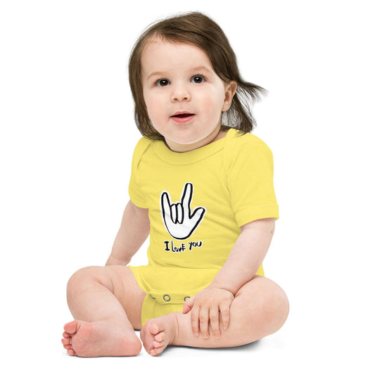 ASL I Love You Baby short sleeve one piece