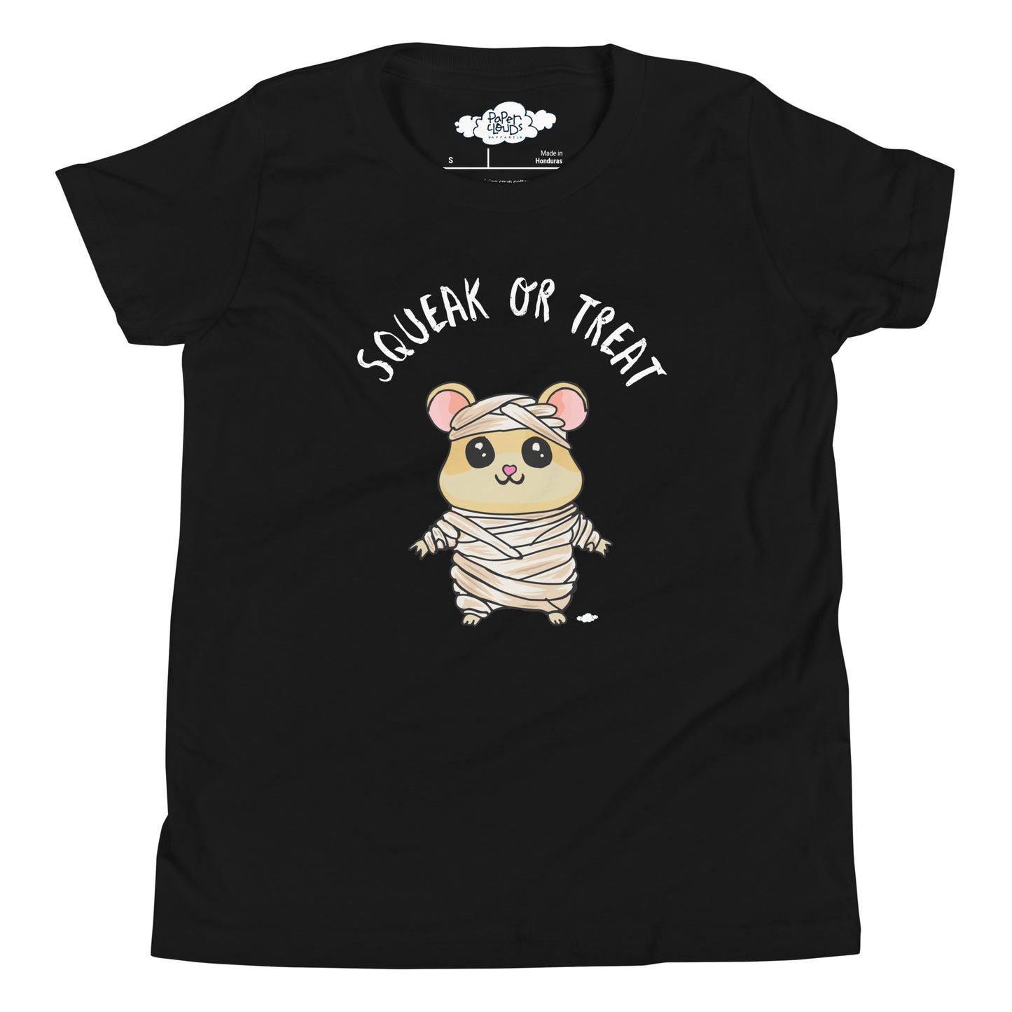 Squeak or Treat Mummy Mouse Youth Short Sleeve T-Shirt - Supporting Camp Kostopolus