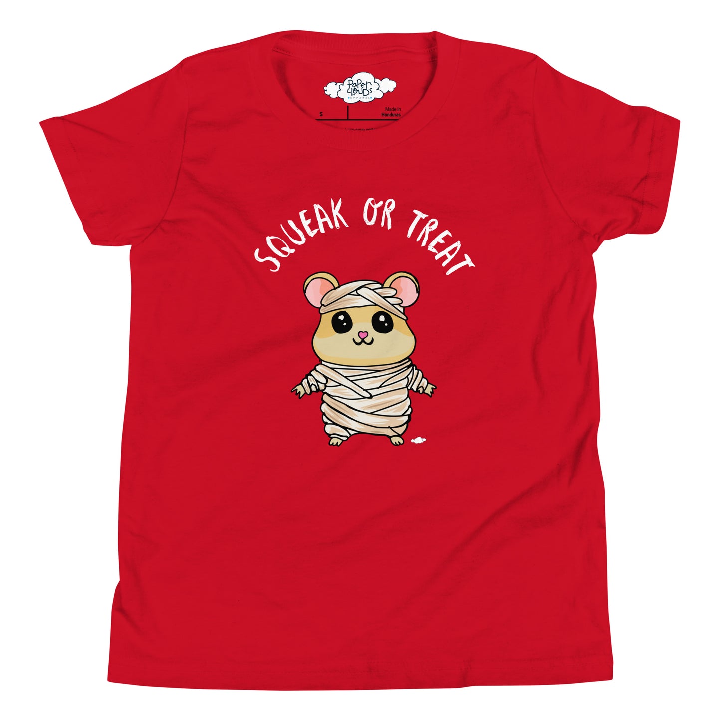 Squeak or Treat Mummy Mouse Youth Short Sleeve T-Shirt - Supporting Camp Kostopolus