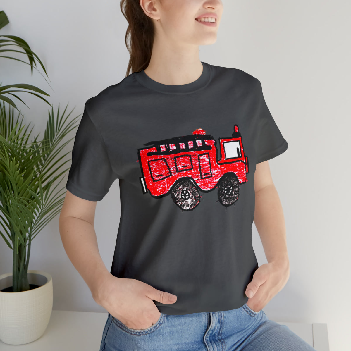 Fire Truck Unisex Jersey Short Sleeve Tee