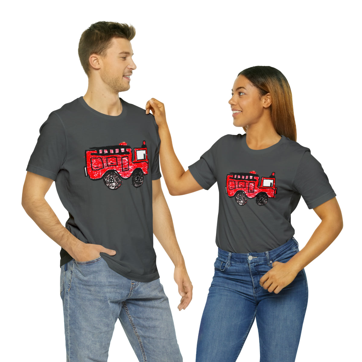 Fire Truck Unisex Jersey Short Sleeve Tee