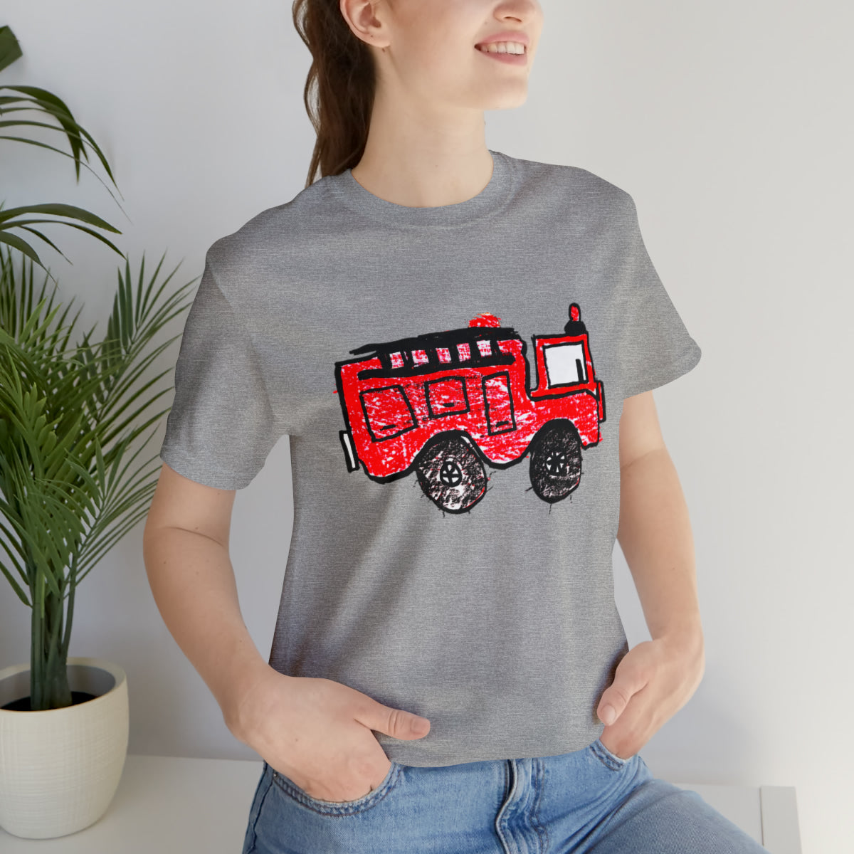 Fire Truck Unisex Jersey Short Sleeve Tee