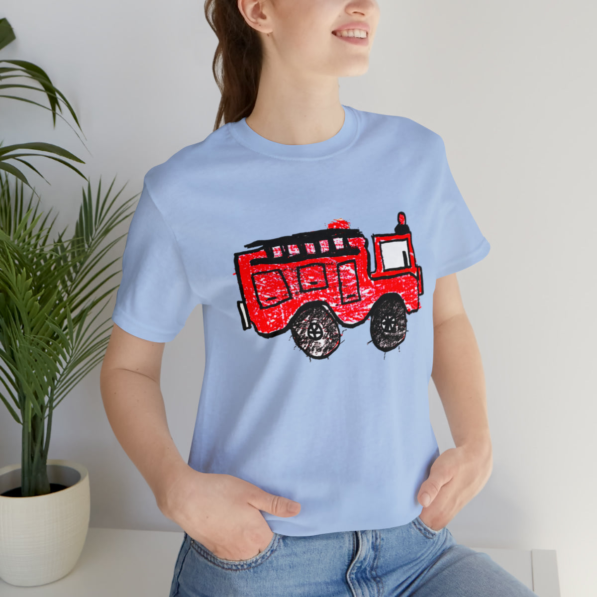 Fire Truck Unisex Jersey Short Sleeve Tee