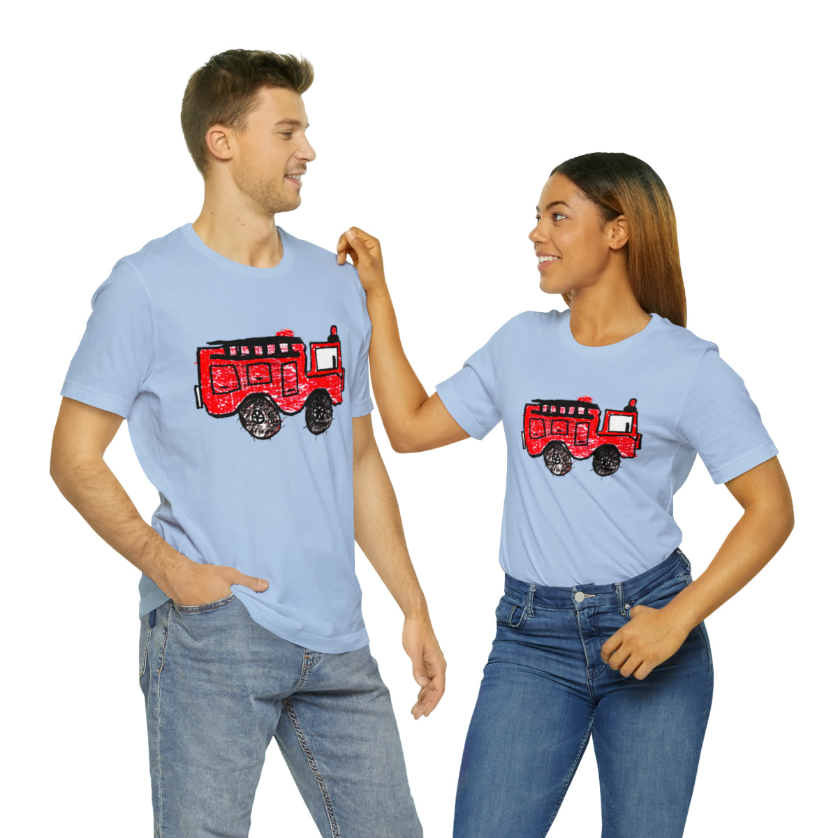Fire Truck Unisex Jersey Short Sleeve Tee