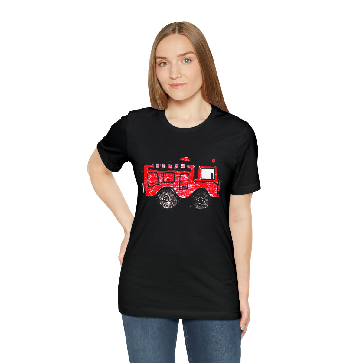 Fire Truck Unisex Jersey Short Sleeve Tee