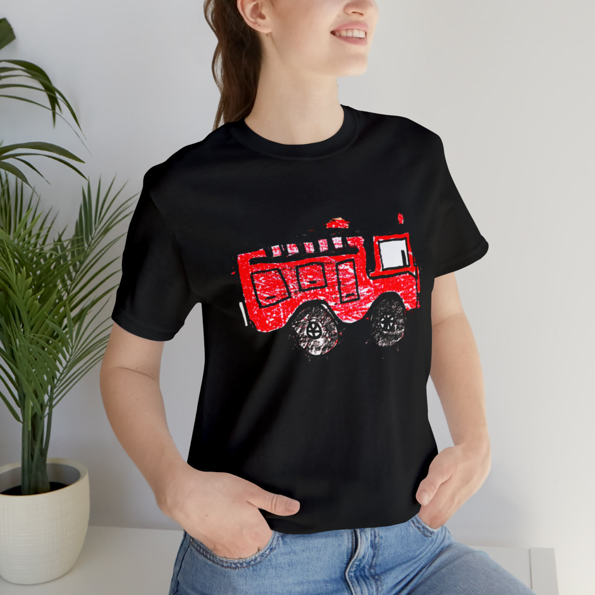 Fire Truck Unisex Jersey Short Sleeve Tee