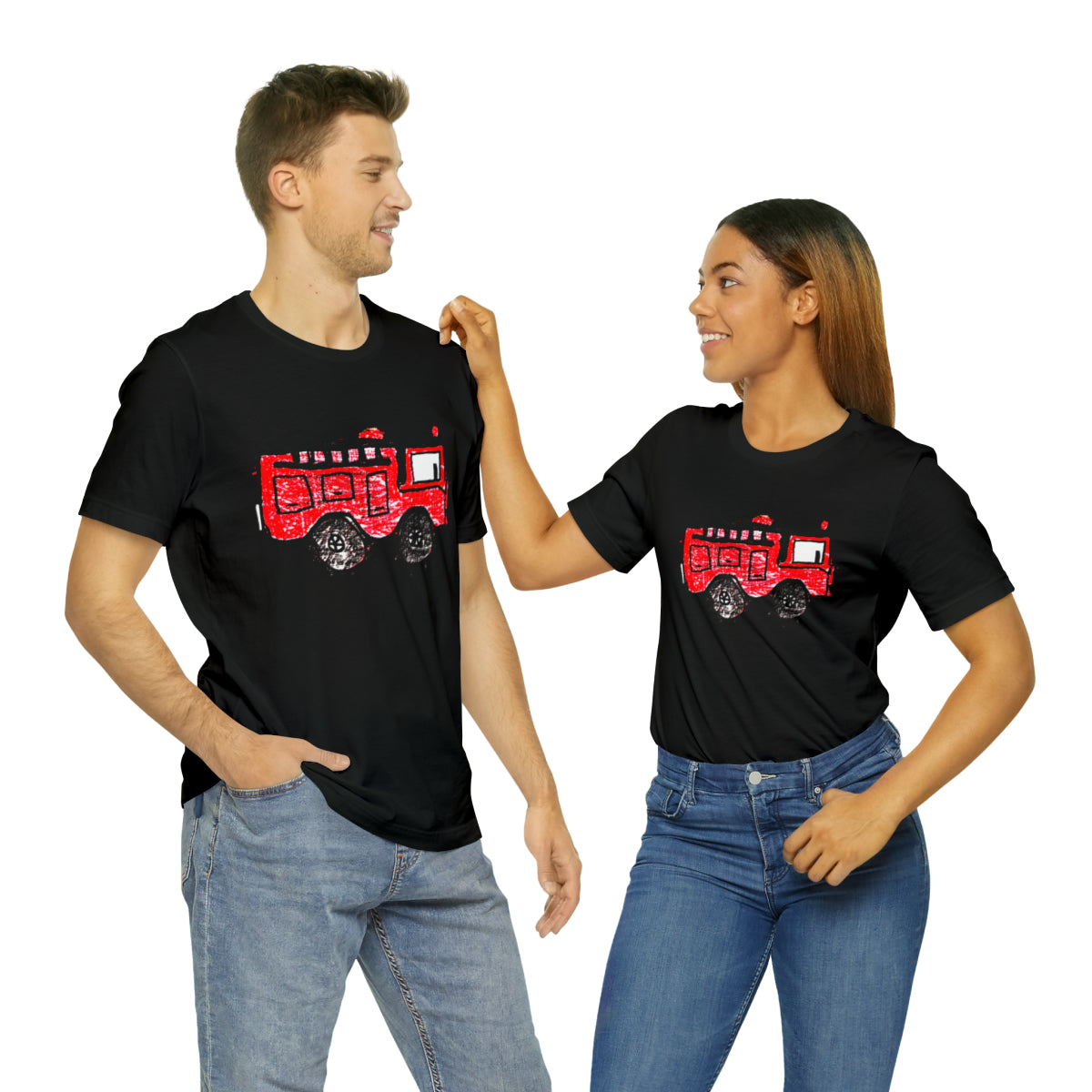 Fire Truck Unisex Jersey Short Sleeve Tee