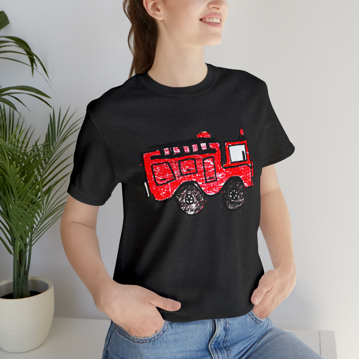 Fire Truck Unisex Jersey Short Sleeve Tee