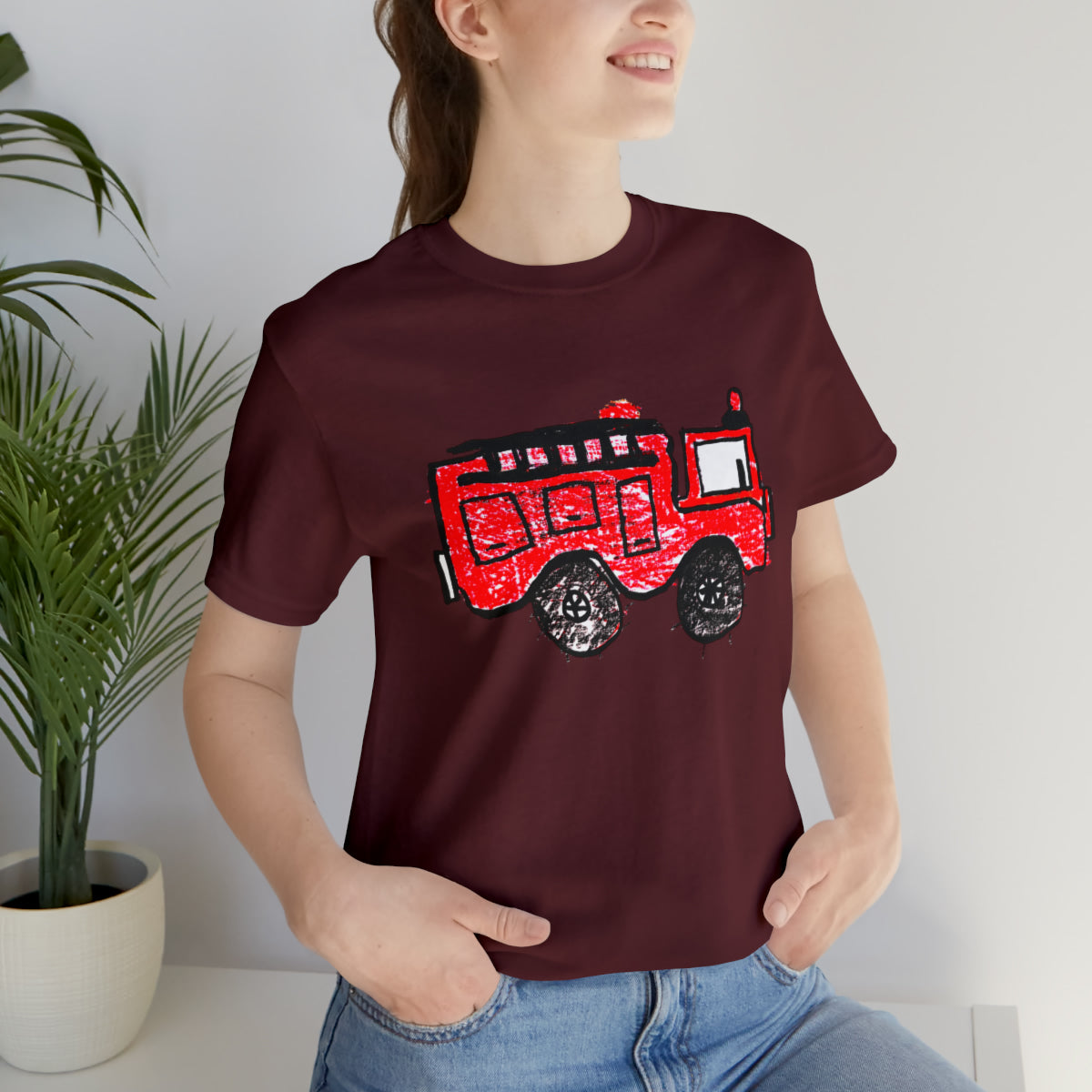 Fire Truck Unisex Jersey Short Sleeve Tee