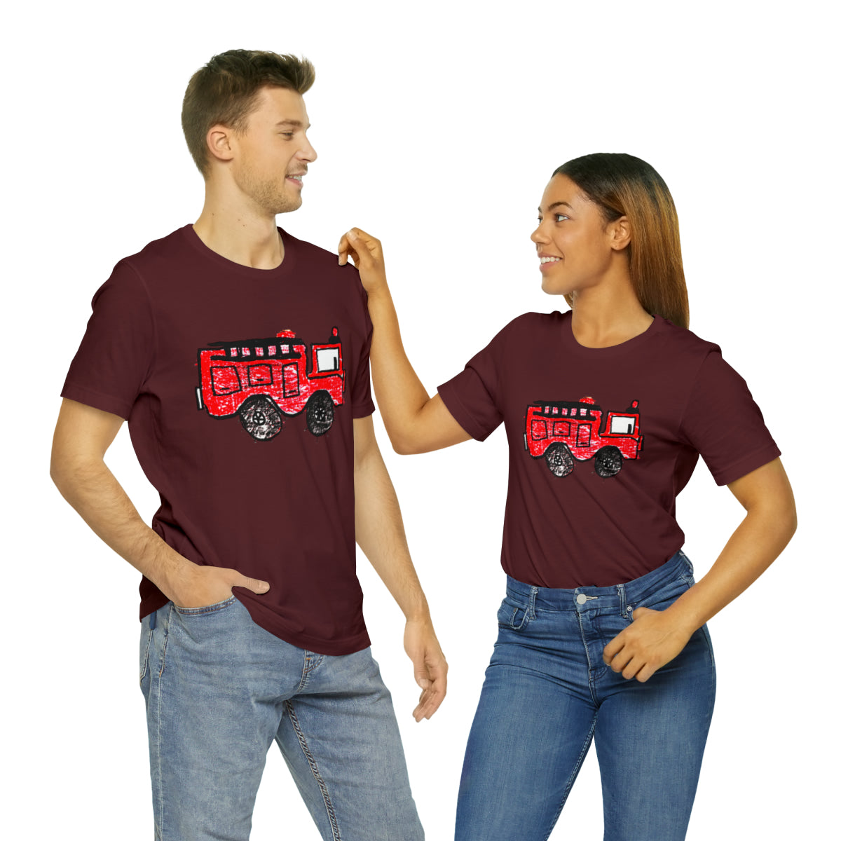 Fire Truck Unisex Jersey Short Sleeve Tee