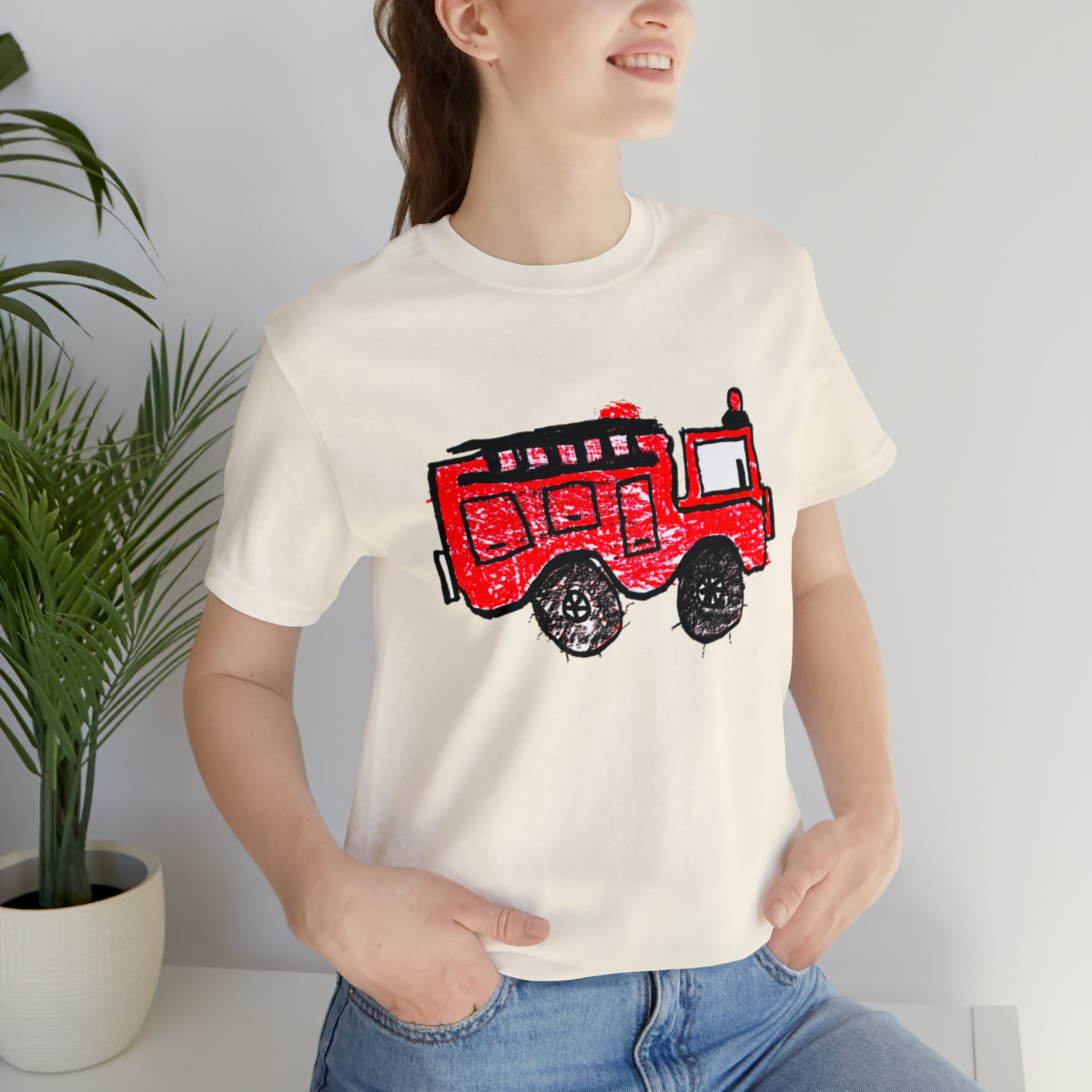 Fire Truck Unisex Jersey Short Sleeve Tee