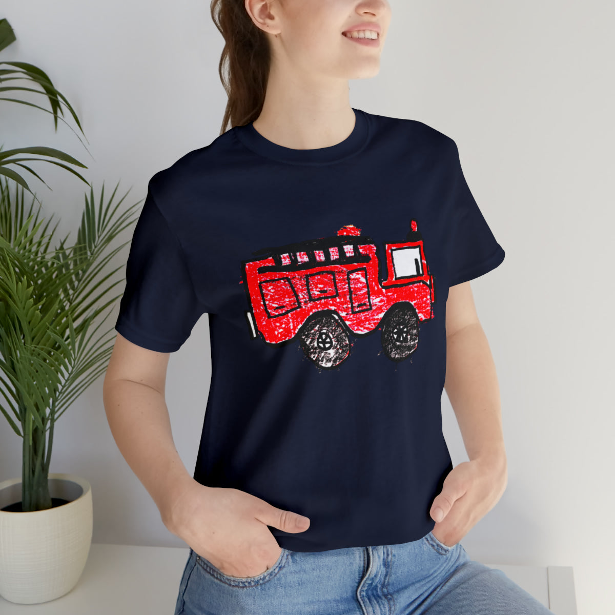 Fire Truck Unisex Jersey Short Sleeve Tee