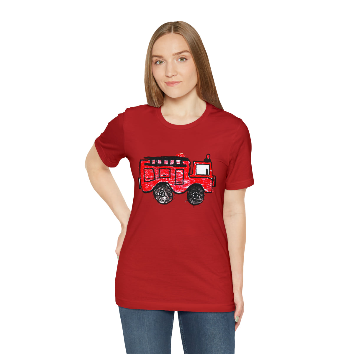 Fire Truck Unisex Jersey Short Sleeve Tee