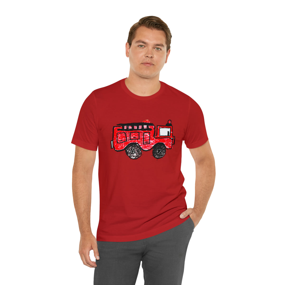 Fire Truck Unisex Jersey Short Sleeve Tee