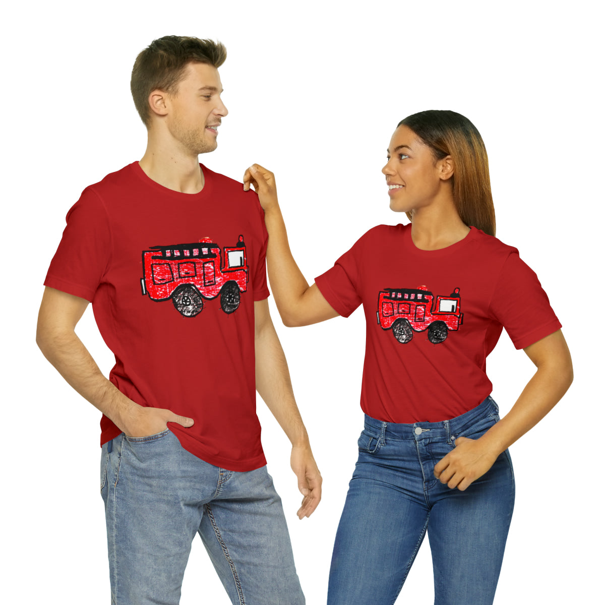 Fire Truck Unisex Jersey Short Sleeve Tee