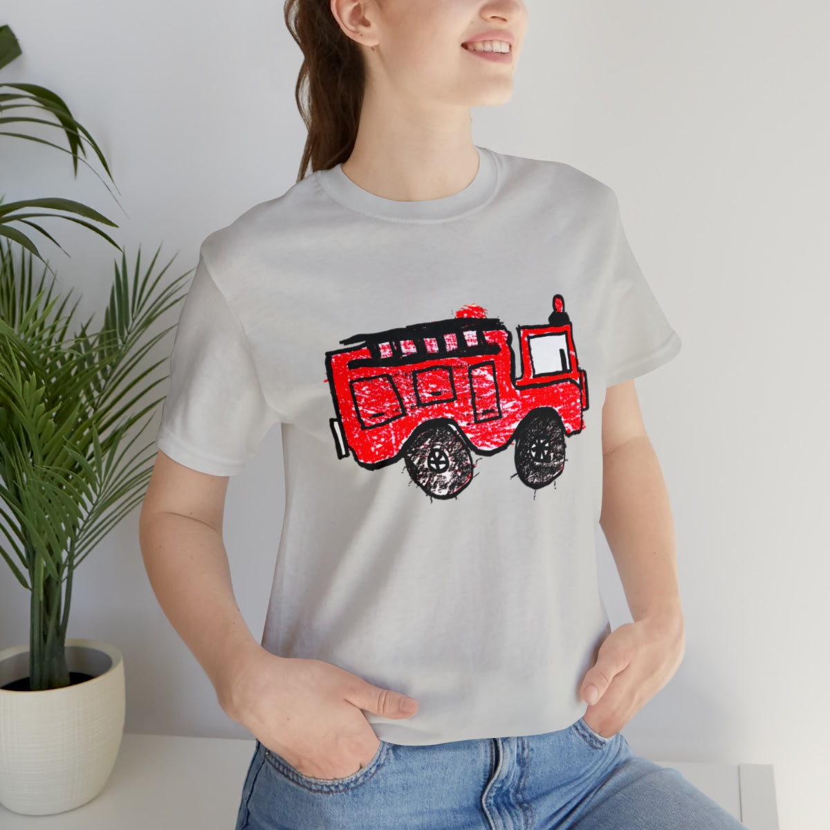Fire Truck Unisex Jersey Short Sleeve Tee
